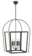 Selby Timeless 6-Light Black and Brass Pendant Chandelier