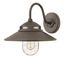 Oil Rubbed Bronze Outdoor Wall Sconce with Clear Seedy Glass