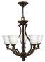 Olde Bronze Etched Opal Glass 5-Light Elegant Chandelier