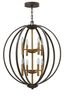 Euclid 8-Light Spanish Bronze Globe Chandelier