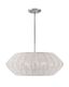 Luca Polished Chrome 5-Light Chandelier with Natural Rattan Shade