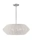 Luca Polished Chrome 5-Light Chandelier with Natural Rattan Shade