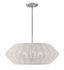 Luca Polished Chrome 5-Light Chandelier with Natural Rattan Shade