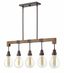 Denton Industrial Iron 5-Light Linear Chandelier with Clear Glass