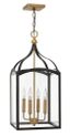 Clarendon Bronze 4-Light Clear Glass Foyer Pendant