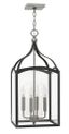 Elegant Aged Zinc 4-Light Lantern Pendant with Clear Glass