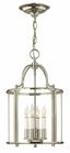 Gentry Polished Nickel 4-Light Foyer Pendant with Clear Glass Panels