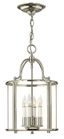 Gentry Polished Nickel 4-Light Foyer Pendant with Clear Glass Panels