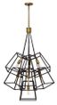 Bronze 7-Light Cage Pendant with Vintage Industrial Style