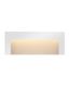 Satin White LED Horizontal Deck Light in Aluminum with Etched Glass