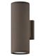 Architectural Bronze Cylinder 2-Light LED Outdoor Wall Mount