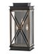 Black Aluminum Dimmable 3-Light Outdoor Lantern Sconce