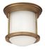 Hadley 7'' Brushed Bronze Flush Mount with Etched Opal Glass