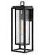 Seaside Lodge Black Outdoor Wall Lantern with Clear Seedy Glass