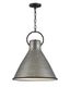 Rustic Pewter 18" Industrial Metal Pendant Light