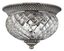 Polished Antique Nickel 2-Light Flush Mount with Clear Glass