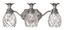 Polished Antique Nickel 3-Light Vanity with Clear Optic Glass