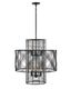 Nikko 6-Light Black Wire Cage Transitional Chandelier