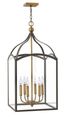 Clarendon Bronze 6-Light LED Pendant with Clear Glass