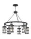 Black Cast Aluminum 6-Light Outdoor Hanging Lantern