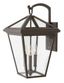 Oil Rubbed Bronze 3-Light Outdoor Wall Lantern with Clear Glass