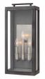 Sutcliffe Aged Zinc 3-Light Outdoor Wall Lantern with Clear Glass