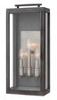 Sutcliffe Aged Zinc 3-Light Outdoor Wall Lantern with Clear Glass