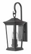 Bromley Elegance 2-Light Museum Black Outdoor Wall Lantern