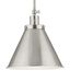 Hinton Vintage Brushed Nickel 12" Industrial Pendant Light