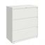 White Steel 36" 3-Drawer Lockable Lateral Filing Cabinet