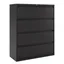 Black 42" Fire Resistant Lockable 4-Drawer Lateral File Cabinet