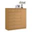 Beech 7-Drawer Chest with Locking Door and Shelves