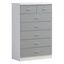 Gray Wood 48" 7-Drawer Roller Chest with Locking Top Drawers