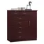 Mahogany Vertical 7-Drawer Chest with Lock