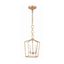 Elegant 2-Light Golden Iron and Glass LED Pendant