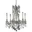 Royal Cut Crystal and Pewter 6-Light Chandelier with Bronze Accents