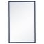 Transitional Frameless Rectangular Mirror 18x28 in Blue