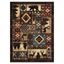 Rustic Wildlife and Southwest Elements Red Synthetic Area Rug, 63"x84"