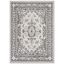 Elegant Gray and Ivory Reversible Synthetic Area Rug 58"x18"