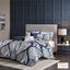 Navy and White Cotton King Duvet Cover Set