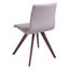 Black Faux Leather Upholstered Side Chair with Wood and Metal Legs