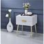 Elegant White Solid Wood Console Table with Basket Drawers and Shelf