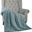 Silver Blue Faux Fur and Sherpa Reversible Throw Blanket 60" x 80"