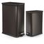 Black Stainless Steel Slim Pedal Trash Can Combo Set