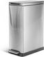 12 Gallon Silver Stainless Steel Slim Step Trash Can