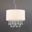 Elegant Florence 16.5-Inch White Crystal Drum Pendant Light