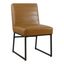 Carmel Faux Leather Upholstered Parsons Side Chair with Metal Legs