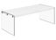 Elegant White and Clear Rectangular Lift-Top Coffee Table