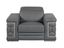 Modern Dark Gray Leather Recliner with Manufactured Wood Frame