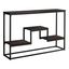 Espresso Brown and Black Wood Metal Console Table with Storage, 48"